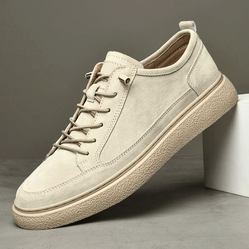 Suede Stride – Emphasizing comfort and the premium suede material. - Soliqlo