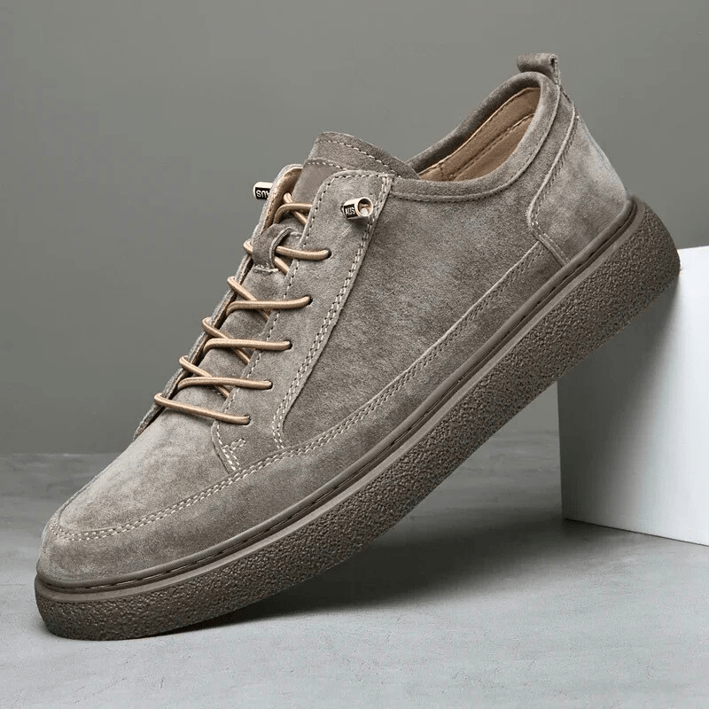Suede Stride – Emphasizing comfort and the premium suede material. - Soliqlo