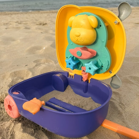 WOOPIE-3-in-1 Sandspiel-Set mit Hundekoffer & Wasserspiel