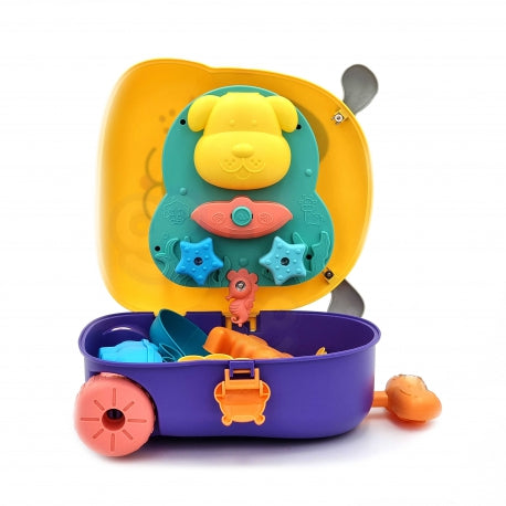 WOOPIE-3-in-1 Sandspiel-Set mit Hundekoffer & Wasserspiel